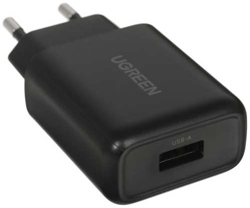 Зарядное устройство Ugreen CD122 USB-A QC 3.0 18W Charger Black 70273 21512116