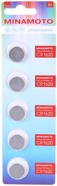 Батарейка CR1620 - Minamoto CR1620/5BL (5 штук) MM CR1620/5BL 21513582