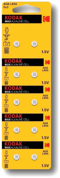 Батарейка LR1120 - Kodak AG8/10BL (10 штук) KD AG8/10BL