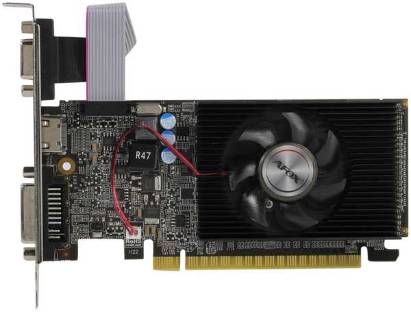 Видеокарта Afox GeForce GT 610 810Mhz PCI 3.0 2048Mb 1330Mhz 64 bit DVI-D HDMI VGA AF610-2048D3L7-V6 21515547