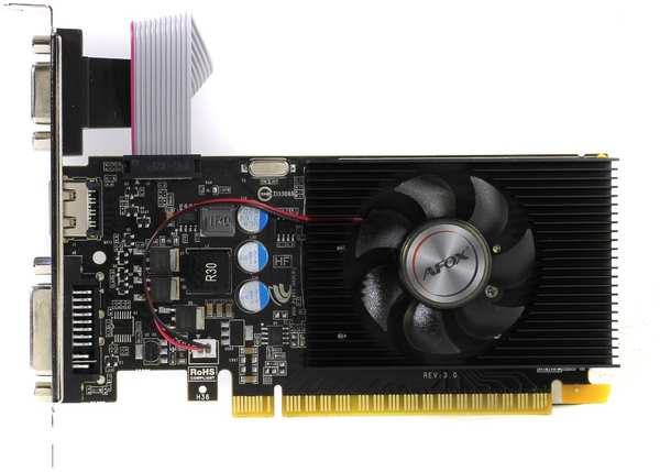 Видеокарта Afox Geforce GT220 625Mhz PCI-E 1024Mb 1600Mhz 128 bit VGA DVI HDMI AF220-1024D3L2