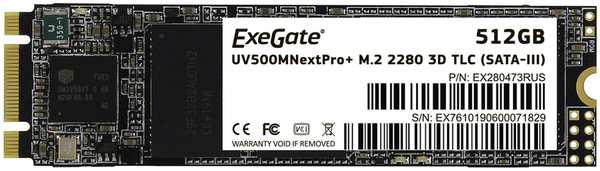 Твердотельный накопитель ExeGate NextPro+ UV500TS512 512Gb EX280473RUS 21521073