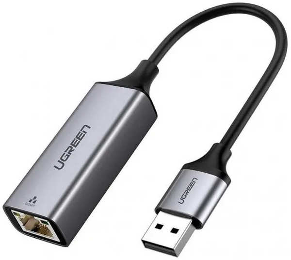 Сетевая карта Хаб USB Ugreen CM209 USB to RJ45 Ethernet Adapter Aluminum Case Space Gray 50922 21526225