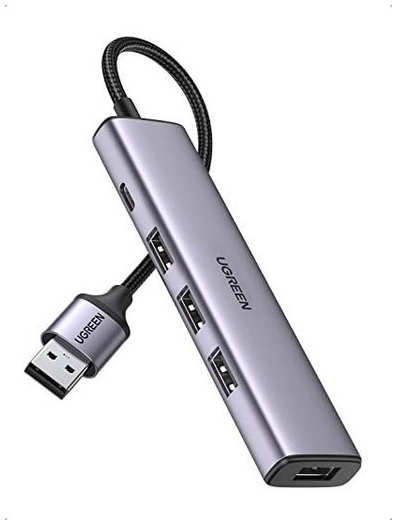 Хаб USB Ugreen CM473 USB 3.0 to 4xUSB 3.0 Space Gray 20805 21526748