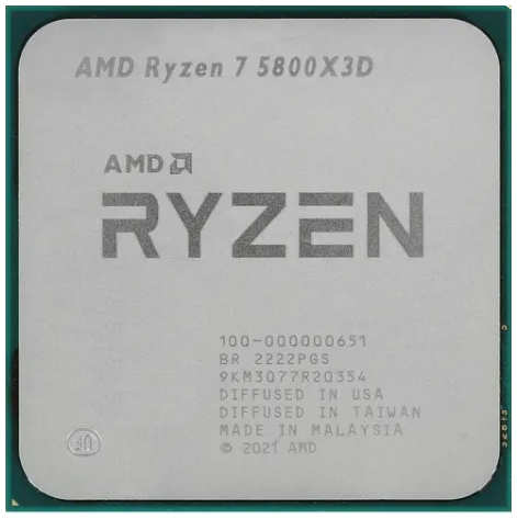 Процессор AMD Ryzen 7 5800X3D (3400MHz/AM4/L2+L3 102400Kb) 100-000000651 OEM 21528025