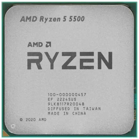Процессор AMD Ryzen 5 5500 (3600MHz/AM4/L2+L3 19456Kb) 100-000000457 OEM 21528079