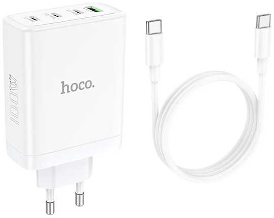 Зарядное устройство Hoco N31 PD100W 3C1A + кабель Type-C White 6931474784186 21531106