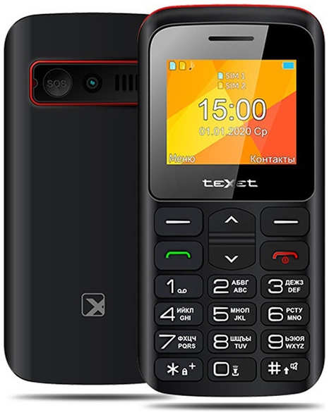 Сотовый телефон teXet TM-B323 Black-Red 21534011