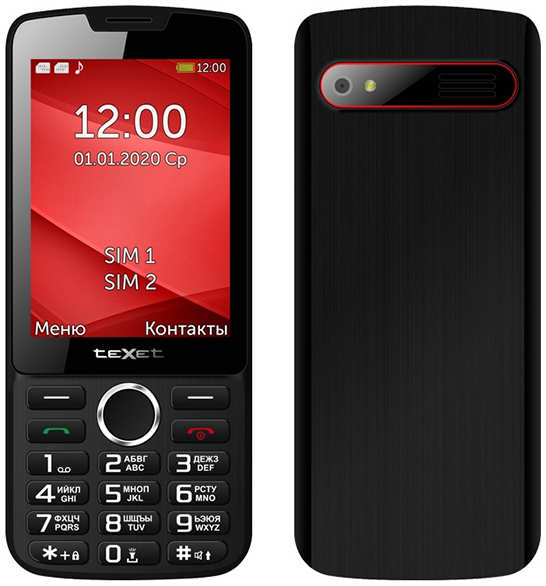 Сотовый телефон teXet TM-308 Black-Red 21534014