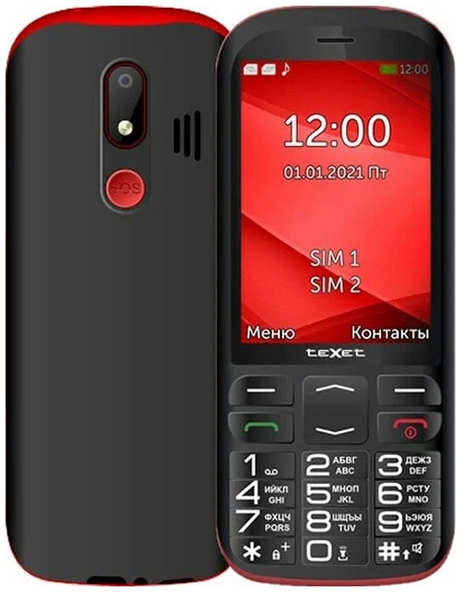 Сотовый телефон teXet TM-B409 Black-Red 21534019