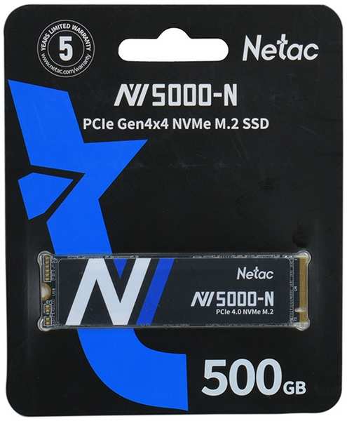 Твердотельный накопитель Netac NV5000-N Series Retail 500Gb NT01NV5000N-500-E4X 21534601