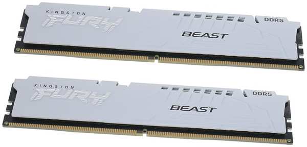 Модуль памяти Kingston Fury Beast DDR5 DIMM 6000MHz PC5-48000 CL40 - 32Gb Kit (2x16Gb) KF560C40BWK2-32