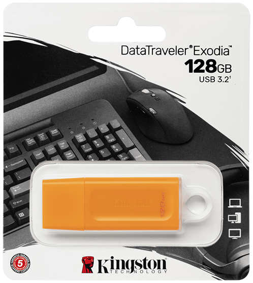 USB Flash Drive 128Gb - Kingston DataTraveler Exodia Orange KC-U2G128-7GO 21553935