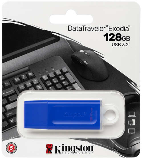 USB Flash Drive 128Gb - Kingston DataTraveler Exodia Blue KC-U2G128-7GB 21553939
