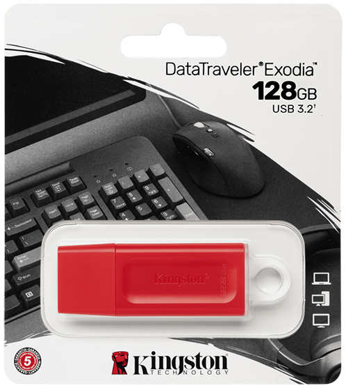 USB Flash Drive 128Gb - Kingston DataTraveler Exodia Red KC-U2G128-7GR 21553954