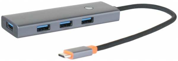 Хаб USB Baseus OS Flite Series 4-Port Type-C - 4xUSB 3.0 Space Grey B0005280A813-03 21555434
