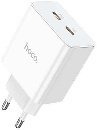 Зарядное устройство Hoco C108A Leader 2xUSB-C 3А PD35W QC3.0 White 6931474784438 693147C108A Leader 21556376