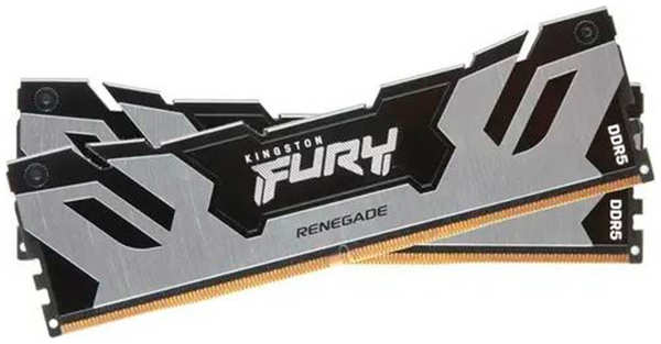 Модуль памяти Kingston Fury Renegade Silver XMP DDR5 DIMM 6000MHz PC-48000 CL32 - 64Gb (2x32Gb) KF560C32RSK2-64