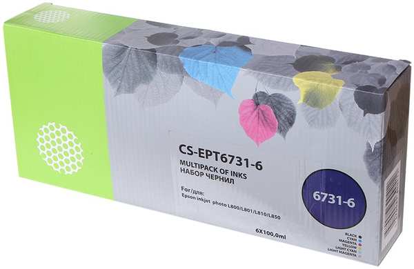 Чернила Cactus CS-EPT6731-6 Multicolor для Epson L800/L810/L850/L1800