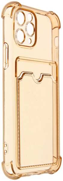 Чехол LuxCase для APPLE iPhone 11 Pro TPU с картхолдером 1.5mm Transparent-Gold 63569 21565384