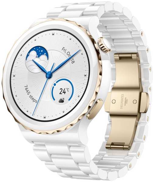 Умные часы Huawei Watch GT 3 Pro Frigga-B19T White Ceramic Strap 55028859 21570187