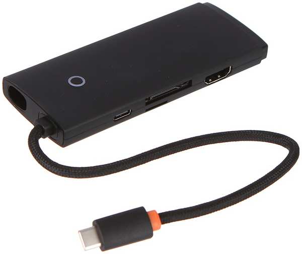 Хаб USB Baseus Lite Series 6-Port Type-C HUB Type-C - HDMI+2xUSB3.0+PD+SD/TF Black WKQX050101 21575953