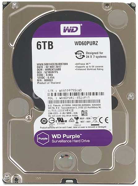Жесткий диск Western Digital 6Tb Purple WD63PURZ 21583396
