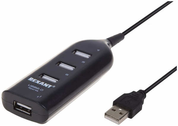 Хаб USB Rexant 4xUSB 2.0 18-4105 21585012