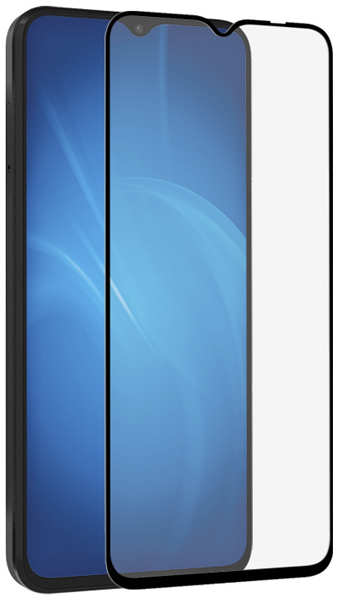 DF-GROUP Закаленное стекло DF для Honor X8 5G / X6 / Huawei Nova Y61 Full Screen+Full Glue Black Frame hwColor-141