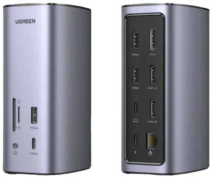 Хаб USB Ugreen CM555 Multifunction Docking Station Pro Grey 90325 21590694