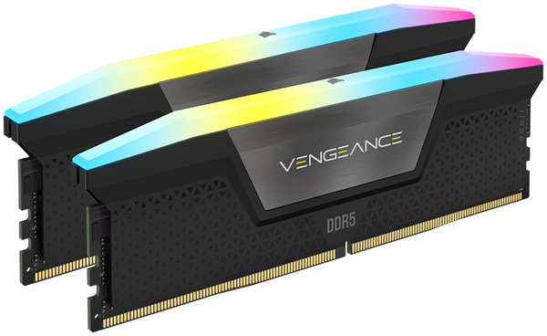 Модуль памяти Corsair Vengeance RGB DDR5 DIMM 5200MHz PC5-41600 CL40 - 32Gb Kit (2x16Gb) CMH32GX5M2B5200C40 21591787