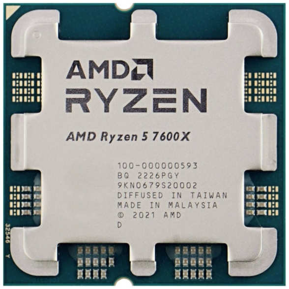 Процессор AMD Ryzen 5 7600X (4700MHz/AM5/L3 35840Kb) 100-000000593 OEM 21592030