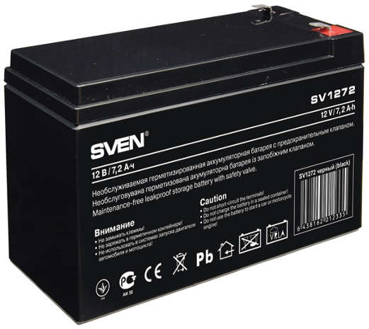 Аккумулятор для ИБП Sven SV 12V 7.2Ah SV1272 21643255