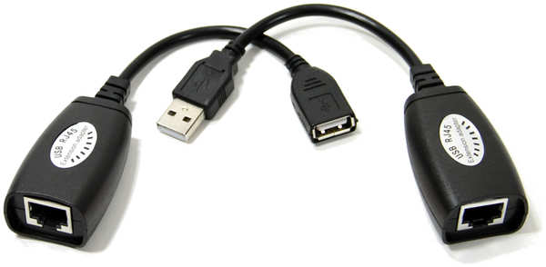 Сетевая карта Vcom USB AM - RJ45 / USB AF - RJ45 45m CU824