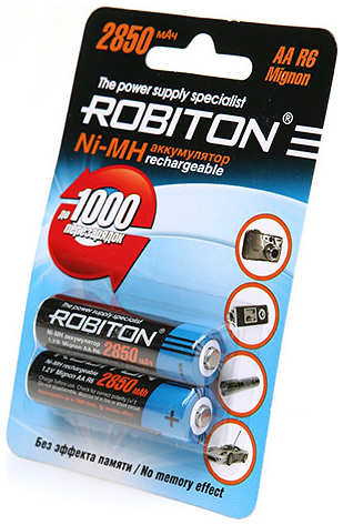 Аккумулятор AA - Robiton 2850 mAh Ni-MH (2 штуки) 10203 2174238