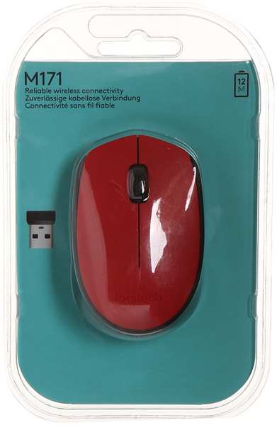 Мышь Logitech M171 Wireless Red-Black 910-004641 / 910-004645 21746100