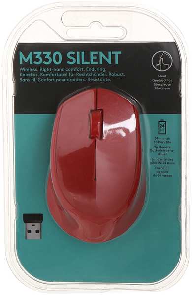 Мышь Logitech M330 Silent Plus Red 910-004911 21773681