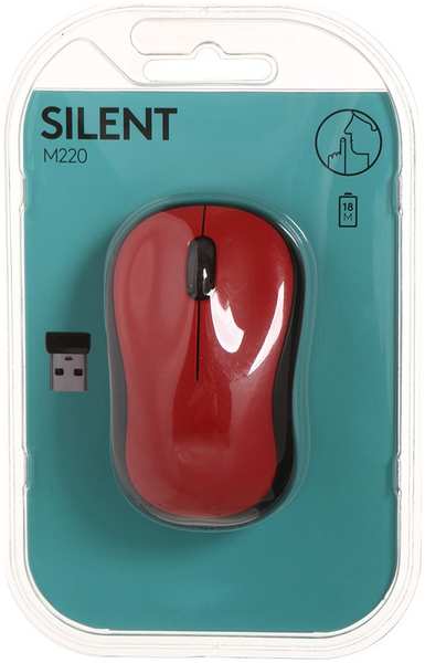 Мышь Logitech M220 Silent Red 910-004880 / 910-004897 21773683