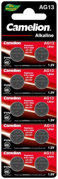 Батарейка Camelion LR44 G13 BL-10 AG13-BP10 (10 штук) 21806484