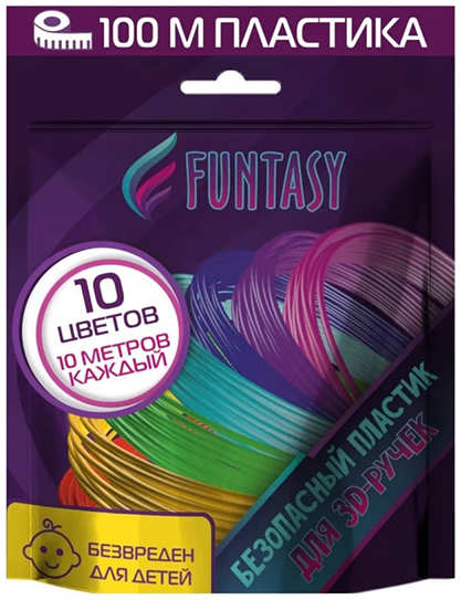 Аксессуар Funtasy PLA-пластик 10 цветов x 10m PLA-SET-10-10-1 218441377