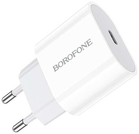 Зарядное устройство Borofone BA61A Origin 1xUSB-C PD10 5W 3A White 6974443381139 218442180