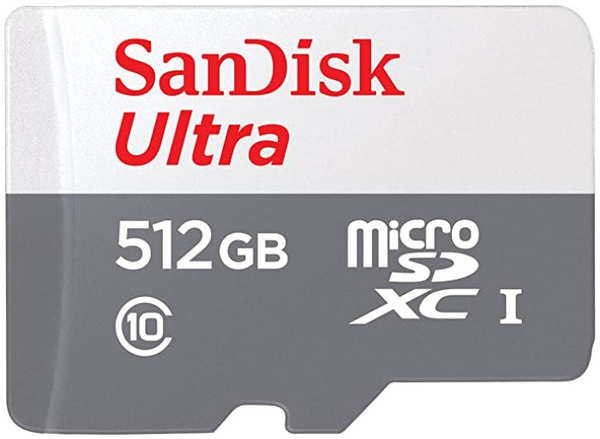 Карта памяти 512Gb - SanDisk Ultra Micro Secure Digital XC C10 SDSQUNR-512G-GN3MN 218442406