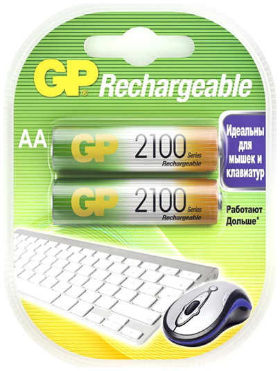 Аккумулятор AA - GP 2000mAh 210AAHC-2DECRC2 20/200 (2 штуки)