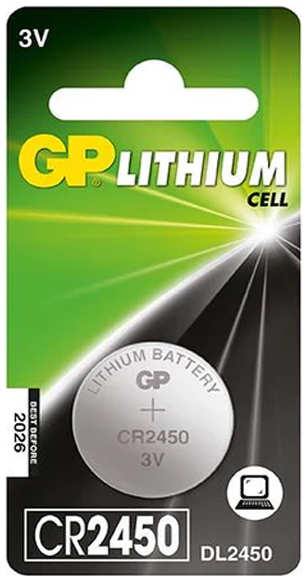 Батарейка CR2450 - GP Lithium CR2450-2C1 10/600 (1 штука) 218442472