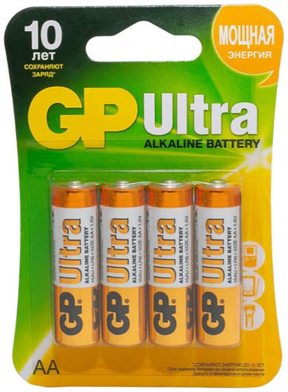 Батарейка AA - GP Ultra Alkaline 15А 15AU-CR4 Ultra 40/160 (4 штуки) 218442486