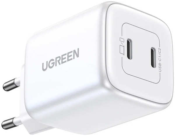 Зарядное устройство Ugreen CD294 Nexode Mini USB-C+USB-C 45W PD 15327
