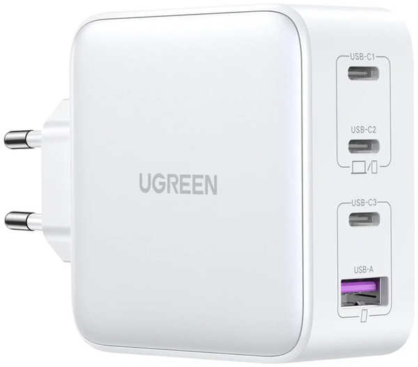 Зарядное устройство Ugreen D226 Nexode USB-A+3xUSB-C 100W White 15337 218442867