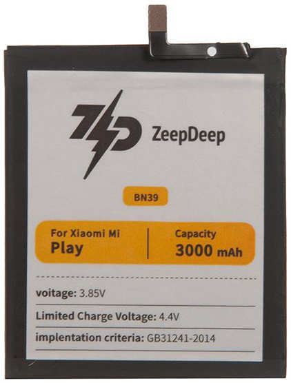 Аккумулятор ZeepDeep Asia (схожий с BN39) для Xiaomi Mi Play 888683 218445508