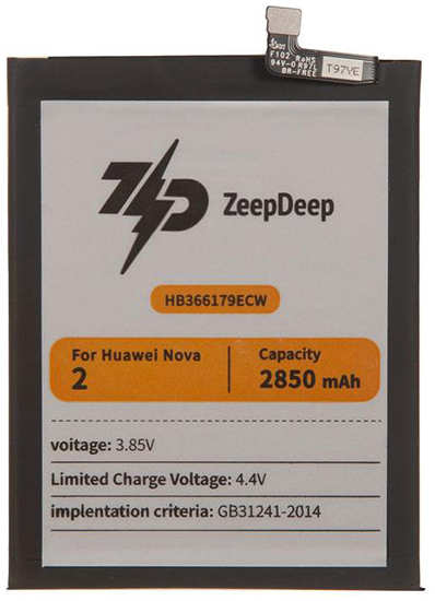 Аккумулятор ZeepDeep Asia (схожий с HB366179ECW) для Huawei Nova 2 / Mate 10 Lite 888702 218445534