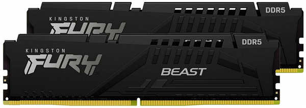 Модуль памяти Kingston Fury Beast EXPO DDR5 DIMM 6000MHz PC-48000 CL36 - 64Gb Kit (2х32Gb) KF560C36BBEK2-64 Fury Beast EXPO